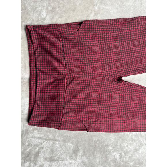 Loft Lou & Grey Red Plaid Flare Leggings Womens Size Large NEW - Picture 8 of 9